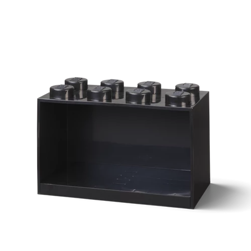 LEGO® Fekete kocka polc, 8 bütyökkel