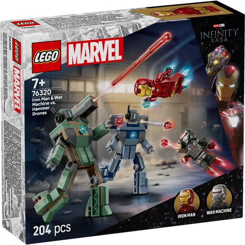 Kép 2/9 - LEGO® Marvel - Vasember és Hadigép vs. Hammer-drónok