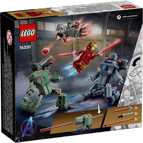 Kép 3/9 - LEGO® Marvel - Vasember és Hadigép vs. Hammer-drónok