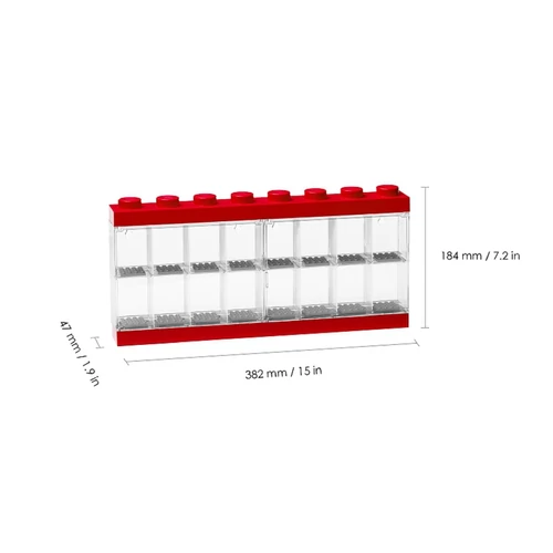 Kép 2/3 - LEGO® Minifigura nagy tartó doboz - piros