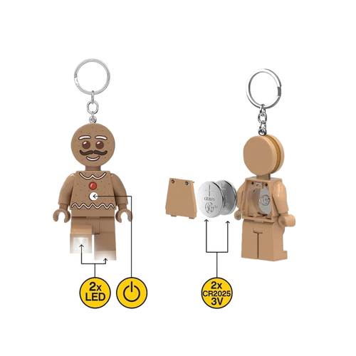Kép 4/6 - LEGO® Iconic - Mézeskalács kulcstartó LED világítással