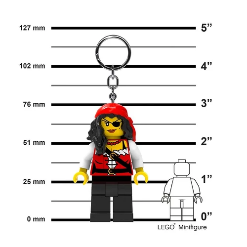 Kép 2/3 - LEGO® Minifigures™ - Kalóz hercegnő kulcstartó LED világítással