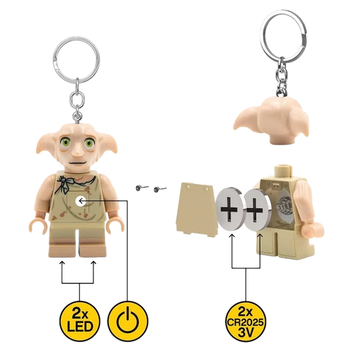 Kép 3/4 - LEGO® Harry Potter™ - Dobby™ kulcstartó LED világítással