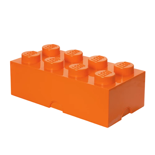 LEGO® Tárolódoboz narancssárga 8 bütykös