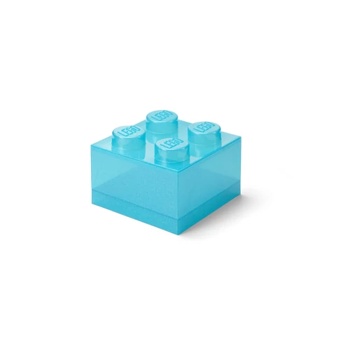 Kép 2/3 - LEGO® Tárolódoboz átlátszó világoskék,  4 bütyökkel
