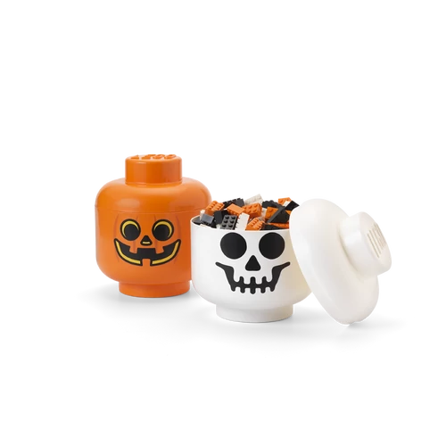 Kép 4/7 - LEGO® Minifigura fej tároló - Halloween tök - nagy méret