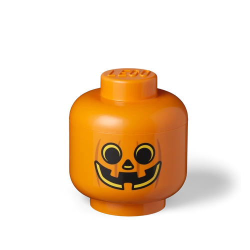 Kép 5/7 - LEGO® Minifigura fej tároló - Halloween tök - nagy méret