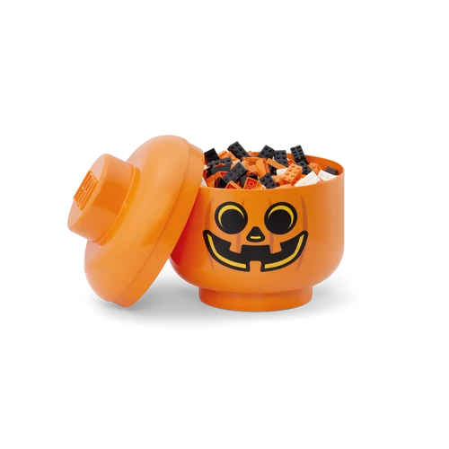 Kép 6/7 - LEGO® Minifigura fej tároló - Halloween tök - nagy méret