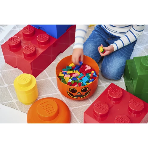 Kép 7/7 - LEGO® Minifigura fej tároló - Halloween tök - nagy méret