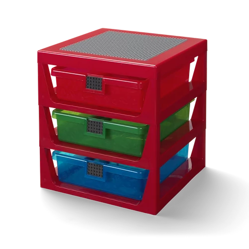 LEGO® Rendszerező három fiókkal - piros