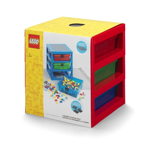 Kép 3/6 - LEGO® Rendszerező három fiókkal - piros