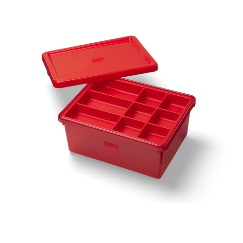 Kép 2/3 - LEGO® Tároló és rendszerező doboz - piros - közepes