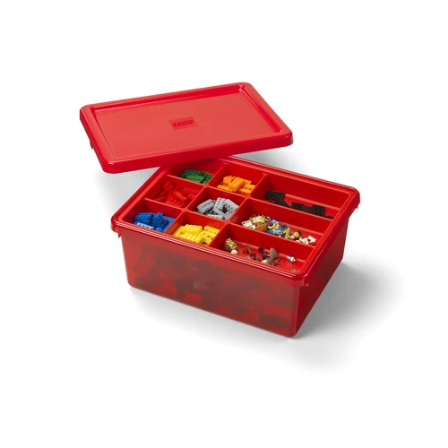 LEGO® Tároló és rendszerező doboz - piros - közepes