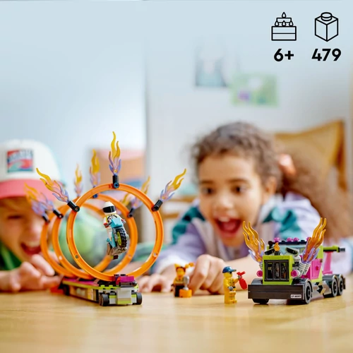 Kép 2/11 - LEGO® City - Kaszkadőr járgány és tűzgyűrű kihívás