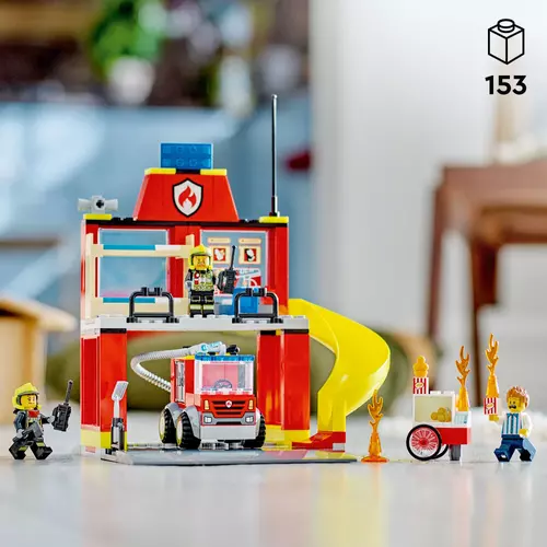 Kép 2/11 - LEGO® City - Tűzoltóállomás és tűzoltóautó