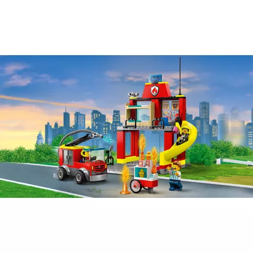 Kép 7/11 - LEGO® City - Tűzoltóállomás és tűzoltóautó