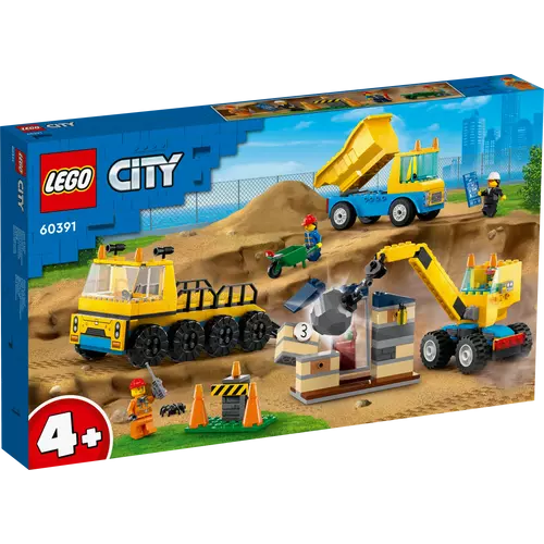 Kép 10/11 - LEGO® City - Építőipari teherautók és bontógolyós daru