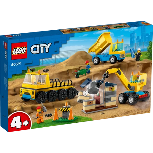 Kép 10/11 - LEGO® City - Építőipari teherautók és bontógolyós daru