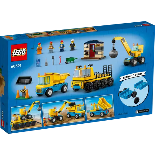 Kép 11/11 - LEGO® City - Építőipari teherautók és bontógolyós daru