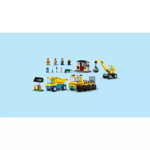 Kép 8/11 - LEGO® City - Építőipari teherautók és bontógolyós daru