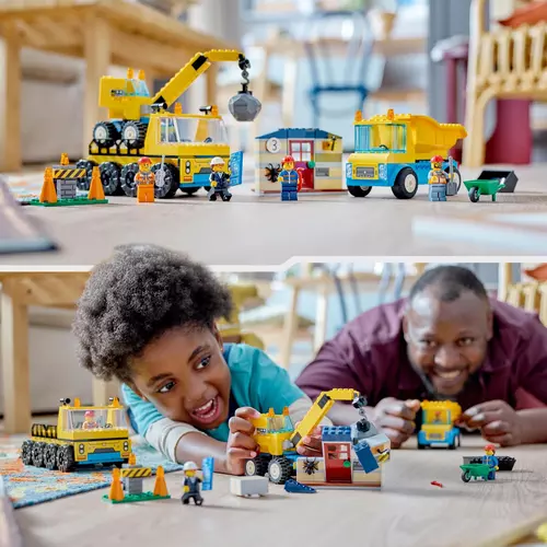 Kép 4/11 - LEGO® City - Építőipari teherautók és bontógolyós daru