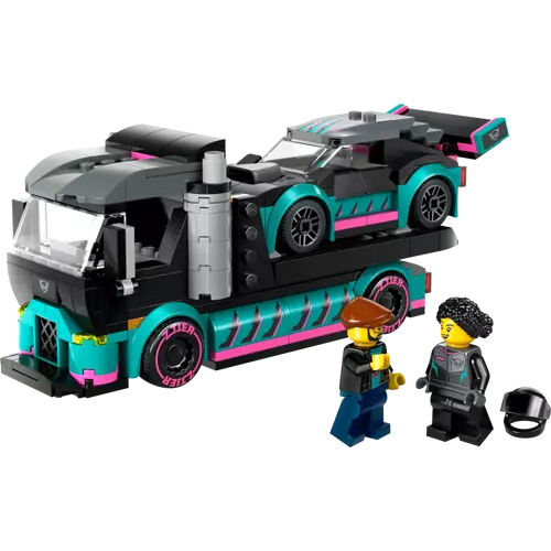 LEGO® City -Versenyautó és autószállító teherautó