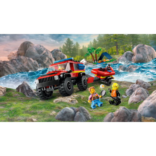 Kép 8/10 - LEGO® City -4x4 Tűzoltóautó mentőcsónakkal