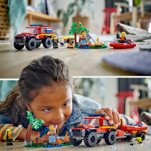 Kép 4/10 - LEGO® City -4x4 Tűzoltóautó mentőcsónakkal