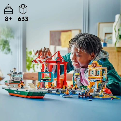 Kép 4/9 - LEGO® City - Tengerparti kikötő teherszállító hajóval