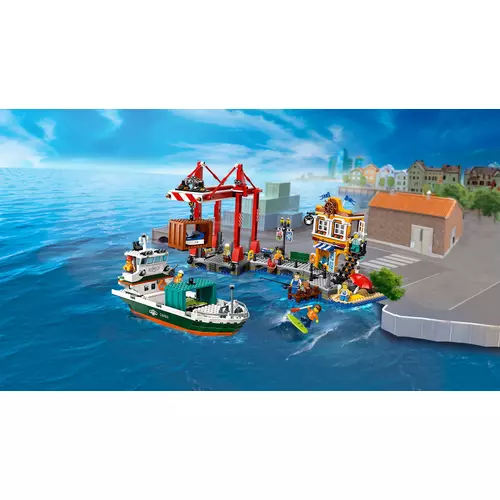 Kép 7/9 - LEGO® City - Tengerparti kikötő teherszállító hajóval
