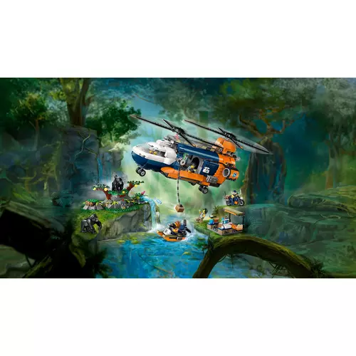 Kép 7/9 - LEGO® City - Dzsungelkutató helikopter a bázison