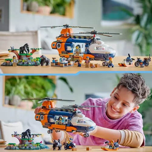 Kép 9/9 - LEGO® City - Dzsungelkutató helikopter a bázison