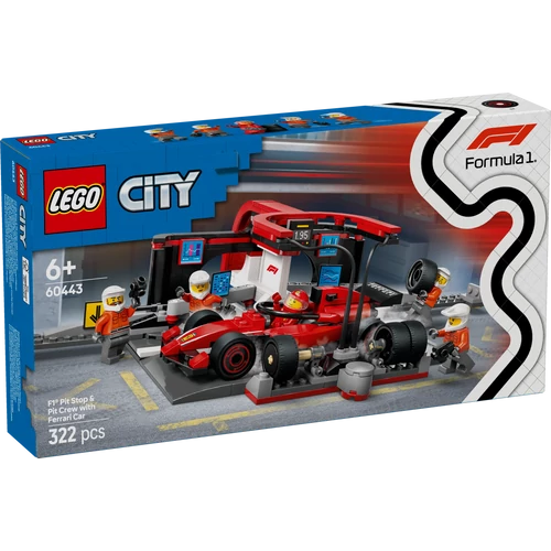 Kép 2/9 - LEGO® City - F1®-es boxutca és személyzet, Ferrari autóval