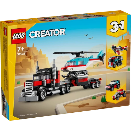Kép 9/10 - LEGO® Creator - Platós teherautó és helikopter