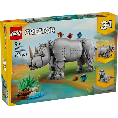 Kép 2/9 - LEGO® - Creator - Vadállatok: Fenséges orrszarvú madarakkal