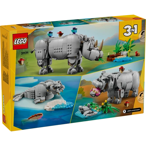 Kép 3/9 - LEGO® - Creator - Vadállatok: Fenséges orrszarvú madarakkal