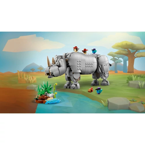 Kép 8/9 - LEGO® - Creator - Vadállatok: Fenséges orrszarvú madarakkal