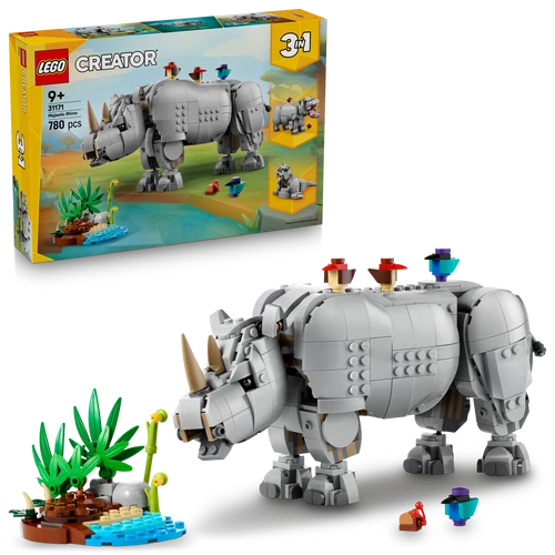 Kép 4/9 - LEGO® - Creator - Vadállatok: Fenséges orrszarvú madarakkal