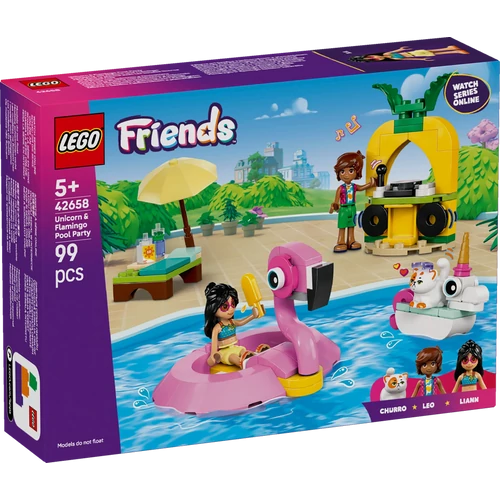 Kép 2/9 - LEGO® Friends - Medencés buli flamingóval és egyszarvúval