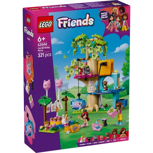 Kép 2/9 - LEGO® Friends - Születésnapi cicazsúr és lombház cicáknak