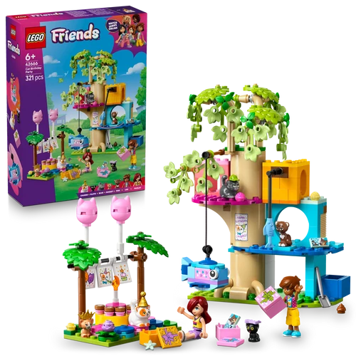 Kép 4/9 - LEGO® Friends - Születésnapi cicazsúr és lombház cicáknak