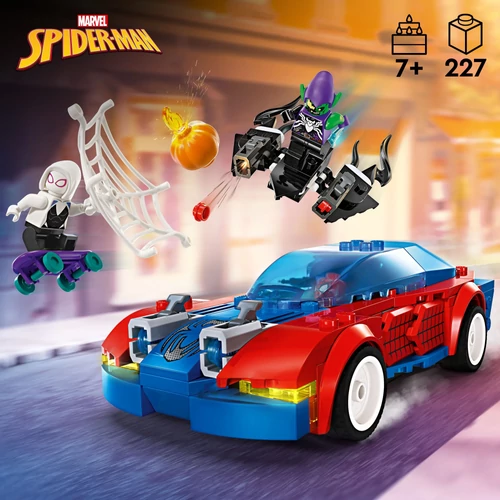 Kép 2/10 - LEGO® MARVEL - Pókember versenyautó és Venomizált Zöld Manó