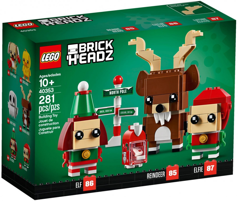 LEGO® BrickHeadz: Rénszarvas, Manó és Manólány